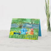 娘の夏のピクニックからハッピー父親の日のパパ シーズンカード (正面)