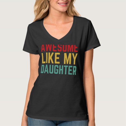 娘の妻からの父素晴らしの日 Tシャツ (正面)