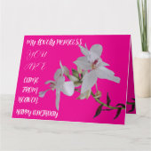 娘の姉妹友人のための誕生日の花の贈り物 カード (正面)