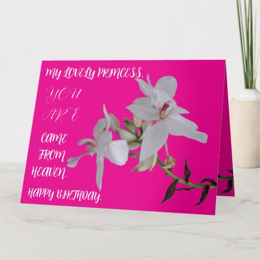 娘の姉妹友人のための誕生日の花の贈り物 カード (正面)