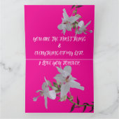 娘の姉妹友人のための誕生日の花の贈り物 カード (内部)