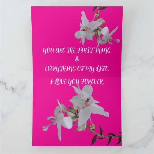 娘の姉妹友人のための誕生日の花の贈り物 カード (内部)