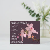 娘の姉妹友人のための誕生日の花の贈り物 ポストカード (スタンド正面)