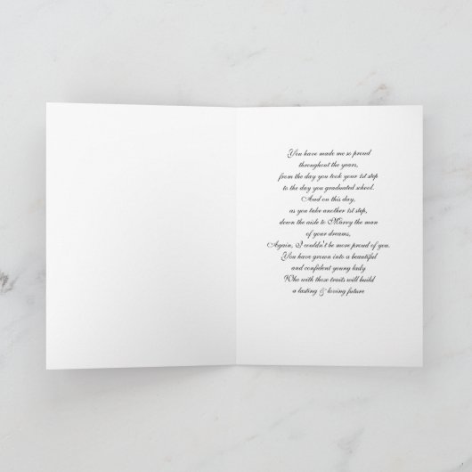 娘の婚礼の日 カード (内部)