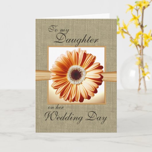 娘の婚礼の日 カード (黄色い花)