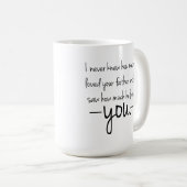 娘の引用文のコーヒー・マグへの母 コーヒーマグカップ (正面右)