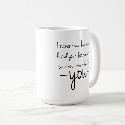 娘の引用文のコーヒー・マグへの母 コーヒーマグカップ (正面右)