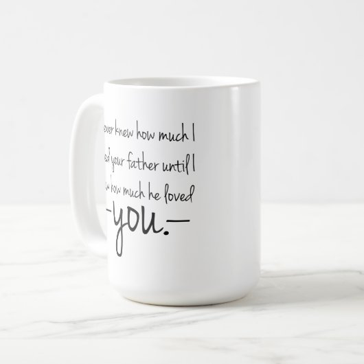 娘の引用文のコーヒー・マグへの母 コーヒーマグカップ (正面左)