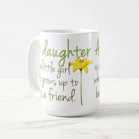 娘の引用文のコーヒー・マグ コーヒーマグカップ (正面左)