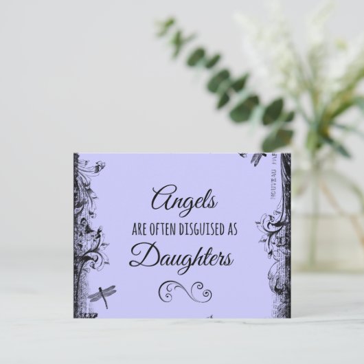 娘の引用文:天使が多い ポストカード (スタンド正面)