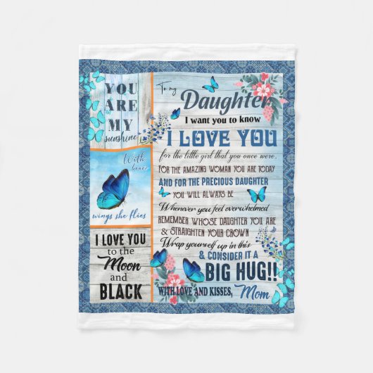 娘の恋人たち |私の娘に母を愛する フリースブランケット (正面)