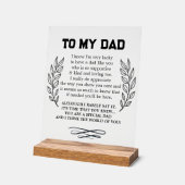 娘の息子のパパの詩へ アクリルサイン (傾斜)