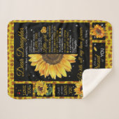 娘の愛パーソナライズされたする母サンフロー シェルパブランケット (正面(横))