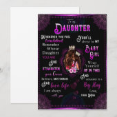 娘の愛 | 私の娘へ 愛しているよ ママ 招待状 (正面/裏面)