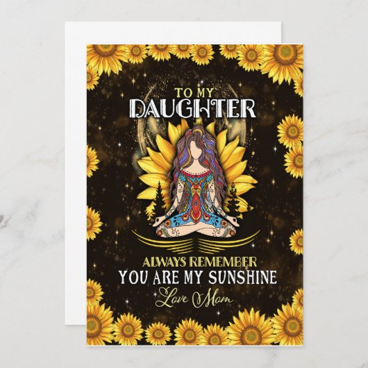 娘の愛 | 私の娘へ 愛するママ 招待状 (正面/裏面)