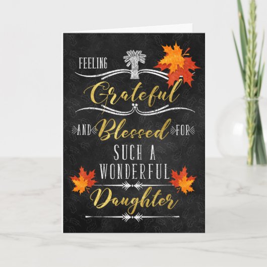 娘の感謝祭の恵みシャルボード シーズンカード (正面)