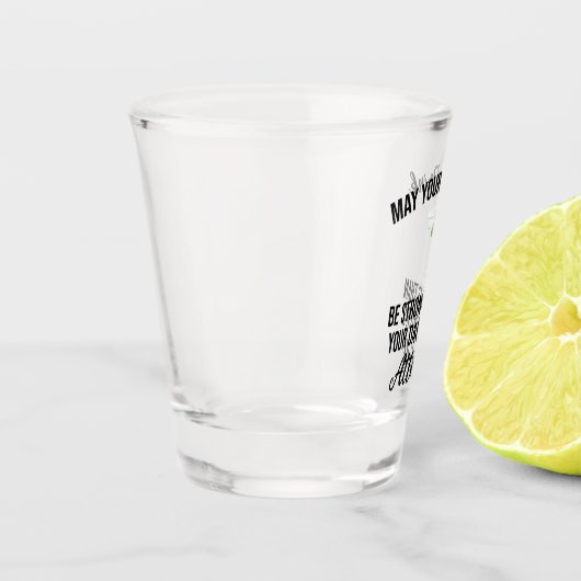 娘の態度よりも強く飲おもしろいむ ショットグラス (左)