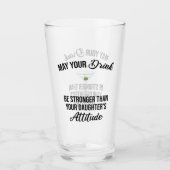 娘の態度よりも強く飲おもしろいむ タンブラーグラス (正面)