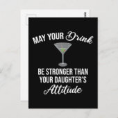 娘の態度よりも強く飲おもしろいむ ポストカード (正面/裏面)