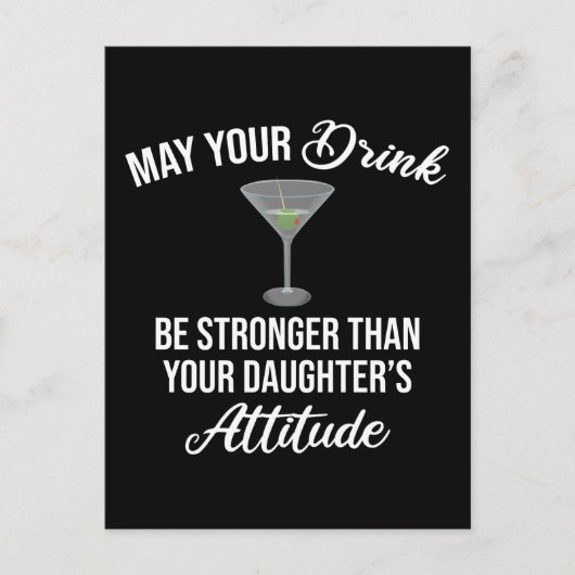 娘の態度よりも強く飲おもしろいむ ポストカード (正面)