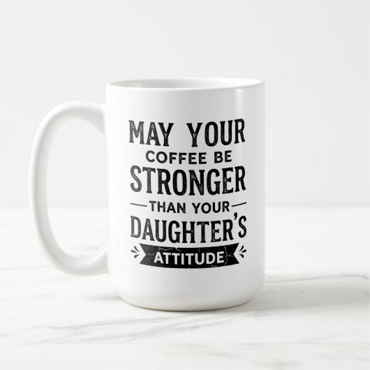 娘の態度より強いマグカップ コーヒーマグカップ (左)