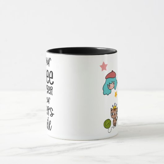 娘の態度コーヒーマグ（サッシピンクガール） マグカップ (中央)