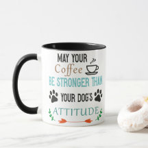 娘の態度 コーヒー、犬のマグカップ、コーヒーマグ