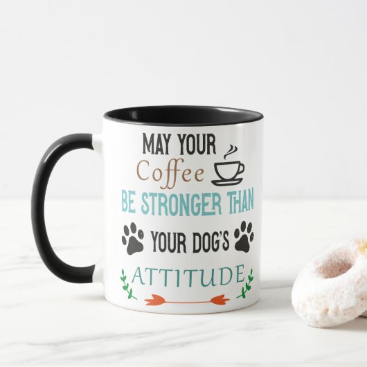 娘の態度 コーヒー、犬のマグカップ、コーヒーマグ マグカップ (ドーナツ)