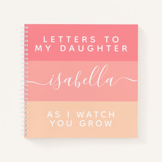 娘の成長を見守る手紙たち ノートブック (正面)