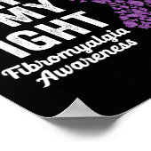 娘の戦いは私の戦い紫の線維筋痛Aw ポスター (角)