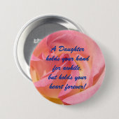 娘の把握はあなたの手のハート永久にボタン上がりました 缶バッジ (正面&裏面)