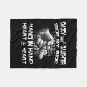 娘の拳バンプマッチング父の日の最高のパパ フリースブランケット (正面(横))