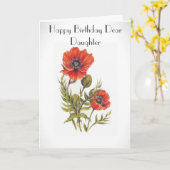 娘の挨拶状 カード (黄色い花)