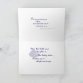 娘の損失，フラワークリスチャン悔やみや弔慰 カード (内部)