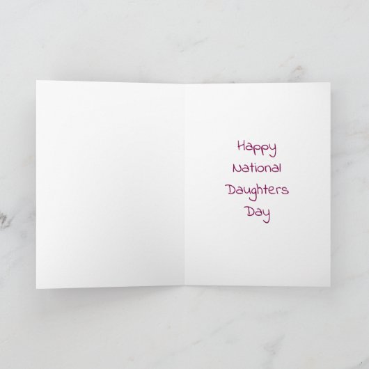 娘の日おめでとう カード (内部)