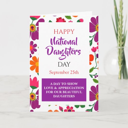 娘の日おめでとう カード (正面)