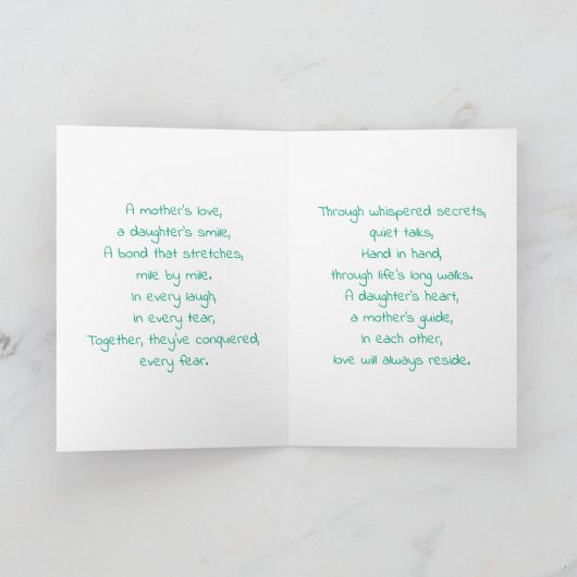 娘の日にお母さんを想う カード (内部)