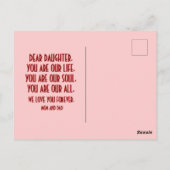 娘の日の花贈り物 ポストカード (裏面)