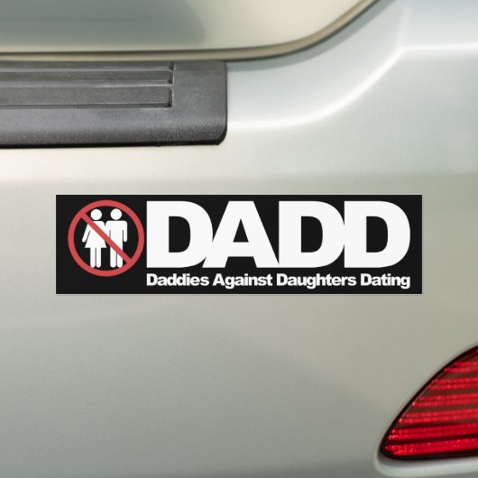 娘の日付を記入することに対するDADDのお父さん バンパーステッカー (車上)