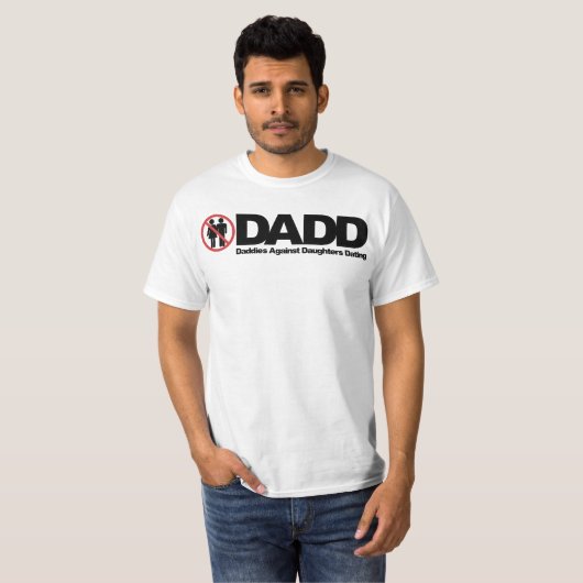 娘の日付を記入することに対するDADDのお父さん Tシャツ (正面フル)