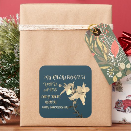 娘の日花の贈り物 スクエアシール (クリスマス)