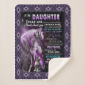 娘の暖かい誕生日のためのパパからの娘のギフト シェルパブランケット (正面)