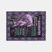 娘の暖かい誕生日のためのパパからの娘のギフト フリースブランケット (正面(横))