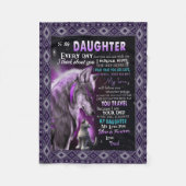 娘の暖かい誕生日のためのパパからの娘のギフト フリースブランケット (正面)