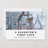 娘の最初愛父の日カード カード (正面)