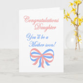 娘の期待ベビー カード (黄色い花)