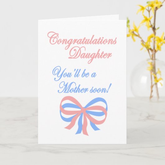 娘の期待ベビー カード (黄色い花)