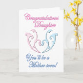 娘の期待ベビー カード (黄色い花)