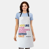 娘の権利が左右するように投票する エプロン (着用した状態)