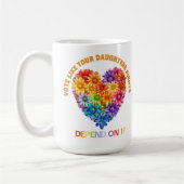 娘の権利が左右するように投票する コーヒーマグカップ (左)